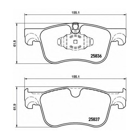 Σετ Τακάκια BREMBO P61116