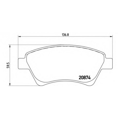 Σετ Τακάκια BREMBO P68034