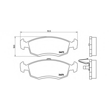 Σετ Τακάκια BREMBO P68039