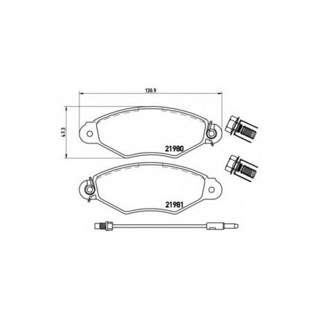 Σετ Τακάκια BREMBO P68042