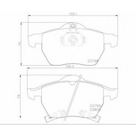Σετ Τακάκια BREMBO P71007
