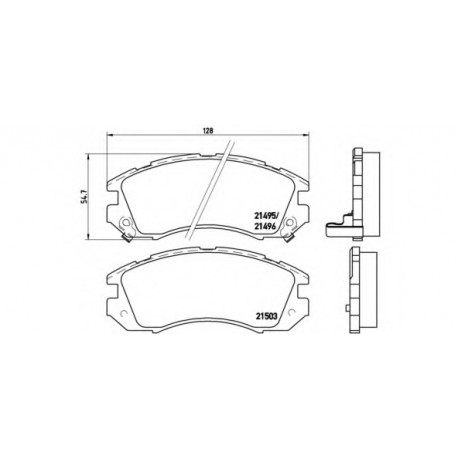 Σετ Τακάκια BREMBO P78004