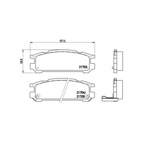 Σετ Τακάκια BREMBO P78005
