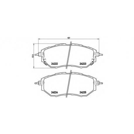 Σετ Τακάκια BREMBO P78017