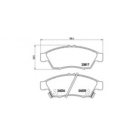 Σετ Τακάκια BREMBO P79014