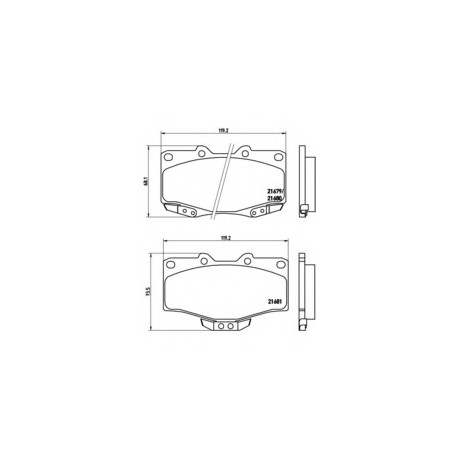 Σετ Τακάκια BREMBO P83009