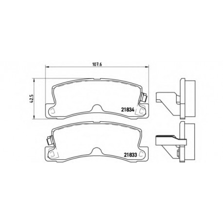 Σετ Τακάκια BREMBO P83015