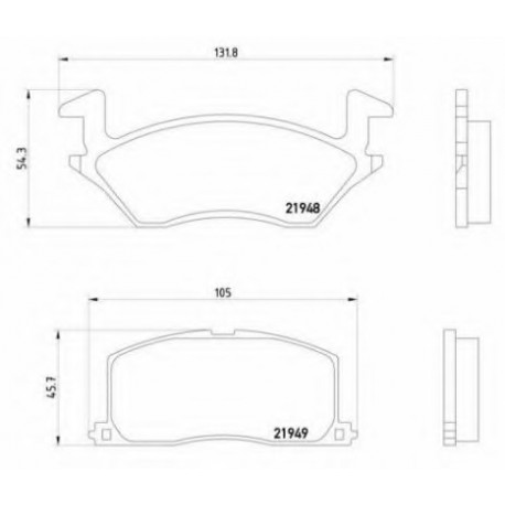 Σετ Τακάκια BREMBO P83022