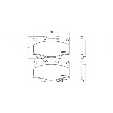 Σετ Τακάκια BREMBO P83025