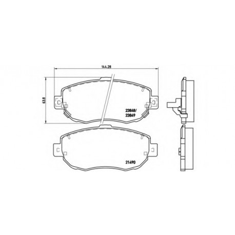 Σετ Τακάκια BREMBO P83037
