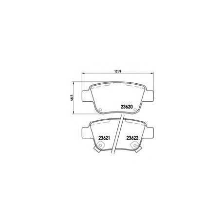 Σετ Τακάκια BREMBO P83047