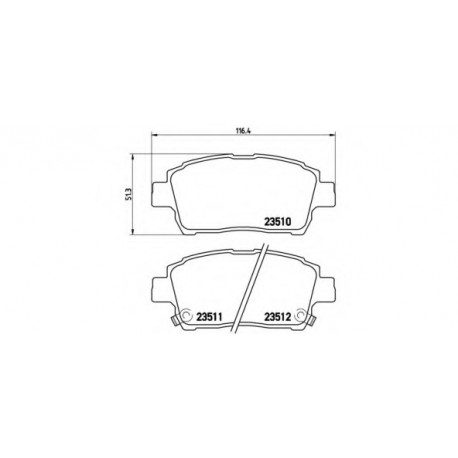 Σετ Τακάκια BREMBO P83051
