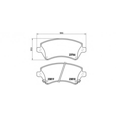 Σετ Τακάκια BREMBO P83064