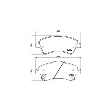 Σετ Τακάκια BREMBO P83081