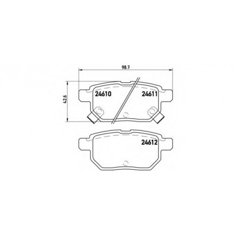 Σετ Τακάκια BREMBO P83083