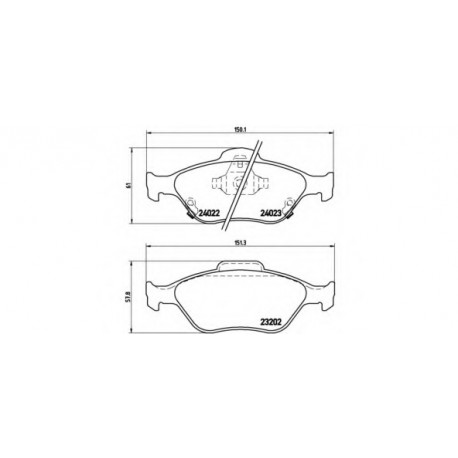 Σετ Τακάκια BREMBO P83085