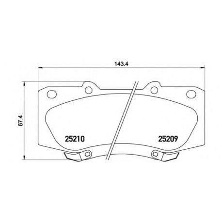 Σετ Τακάκια BREMBO P83140