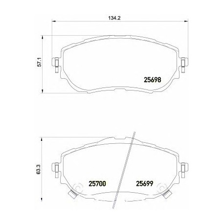 Σετ Τακάκια BREMBO P83150