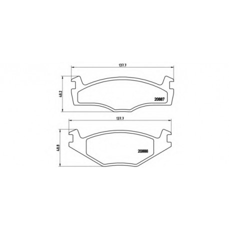 Σετ Τακάκια BREMBO P85005