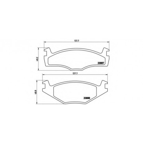 Σετ Τακάκια BREMBO P85012