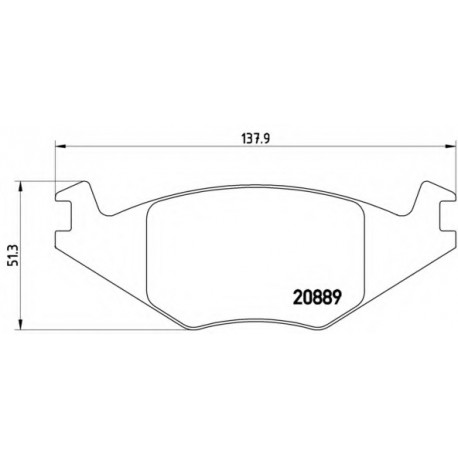 Σετ Τακάκια BREMBO P85019