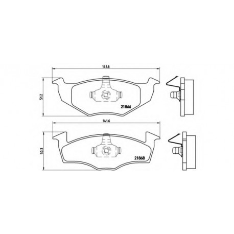 Σετ Τακάκια BREMBO P85031