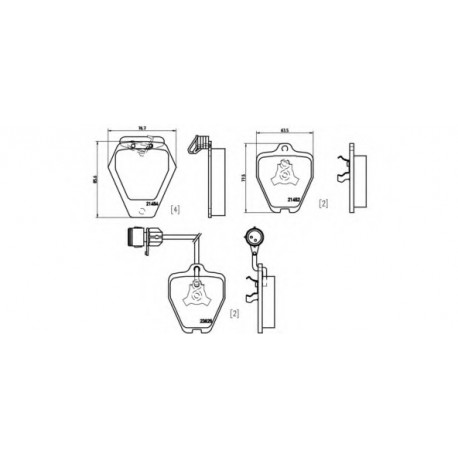Σετ Τακάκια BREMBO P85038