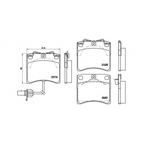 Σετ Τακάκια BREMBO P85048