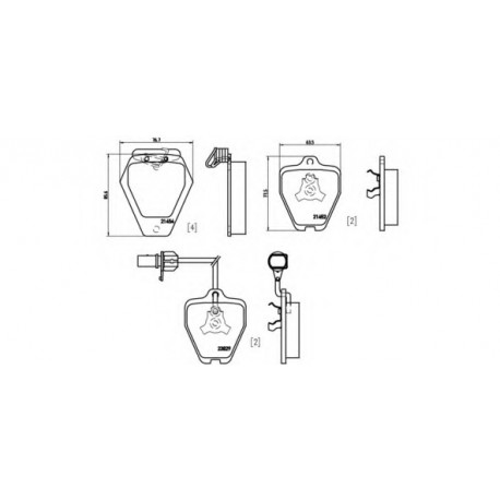 Σετ Τακάκια BREMBO P85096