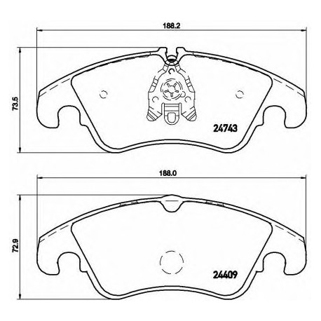 Σετ Τακάκια BREMBO P85098