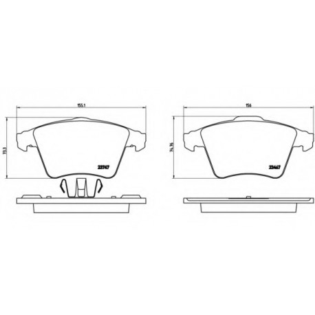 Σετ Τακάκια BREMBO P85106
