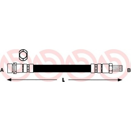 Ελαστικοί σωλήνες φρένων (μαρκούτσια) BREMBO T24098