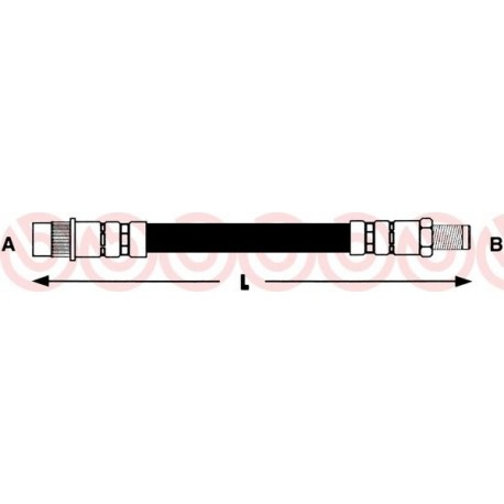 Ελαστικοί σωλήνες φρένων (μαρκούτσια) BREMBO T61019