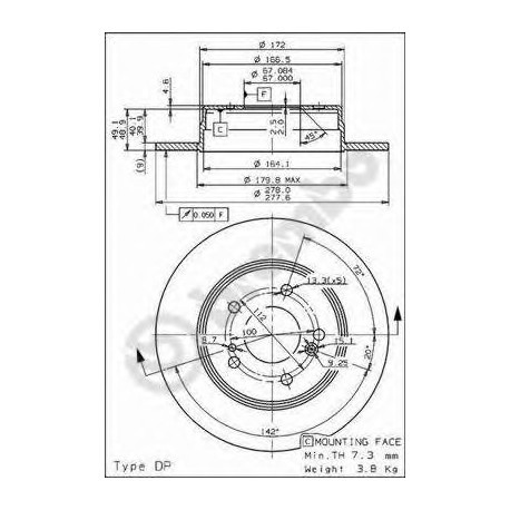 Σετ Δισκόπλακες BREMBO 08517830