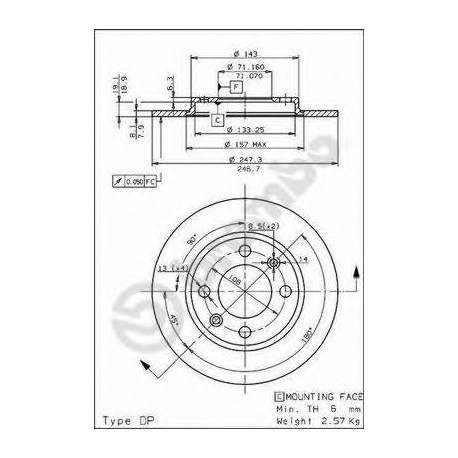 Σετ Δισκόπλακες BREMBO 08533410