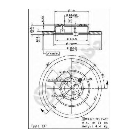 Σετ Δισκόπλακες BREMBO 08691814