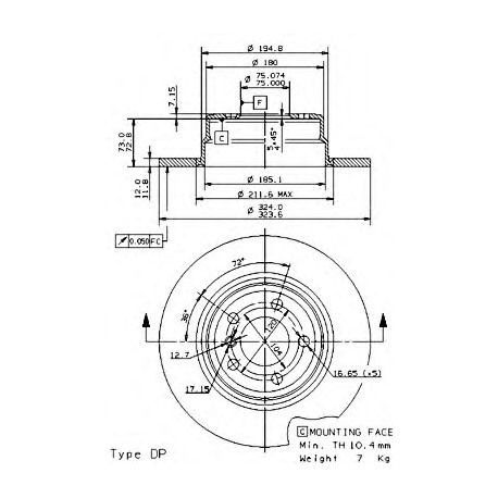 Σετ Δισκόπλακες BREMBO 08701980