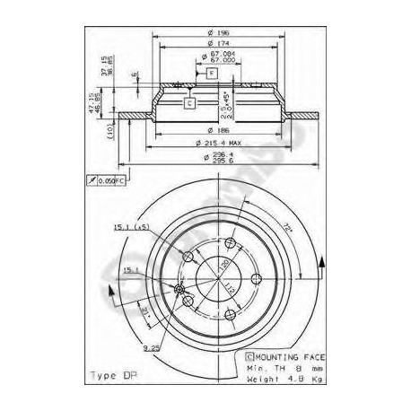 Σετ Δισκόπλακες BREMBO 08840510