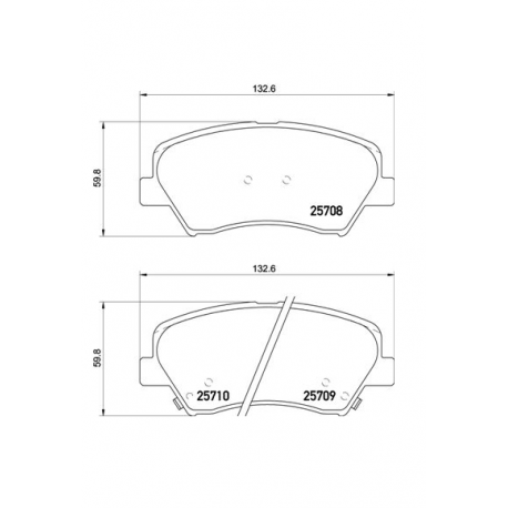 Σετ Τακάκια BREMBO P30073