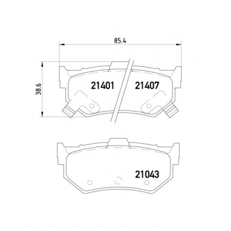 Σετ Τακάκια BREMBO P28007