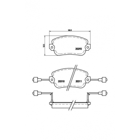 Σετ Τακάκια BREMBO P23007