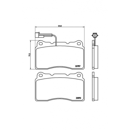 Σετ Τακάκια BREMBO P23115