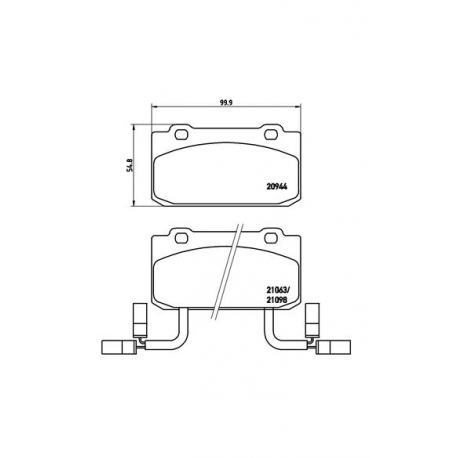 Σετ Τακάκια BREMBO P23030