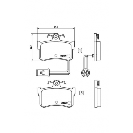 Σετ Τακάκια BREMBO P28015