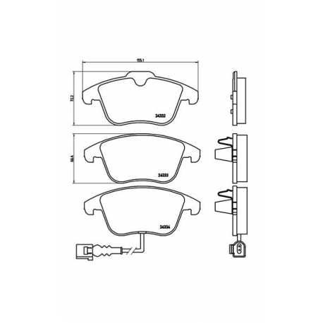 Σετ Τακάκια BREMBO P85112