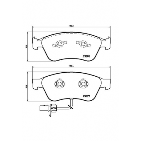 Σετ Τακάκια BREMBO P85087