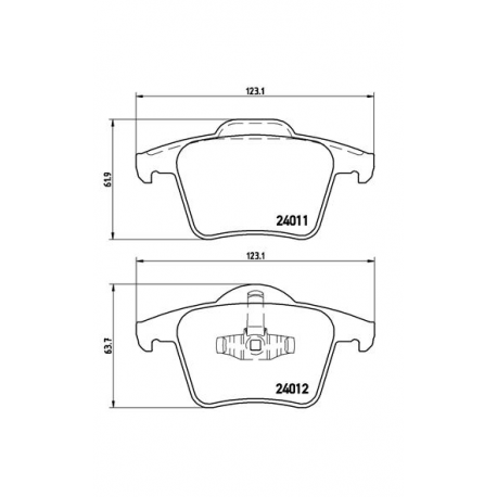 Σετ Τακάκια BREMBO P86019