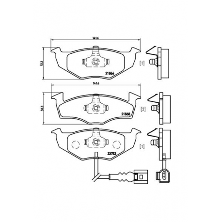 Σετ Τακάκια BREMBO P85071