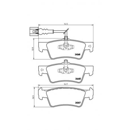 Σετ Τακάκια BREMBO P85091