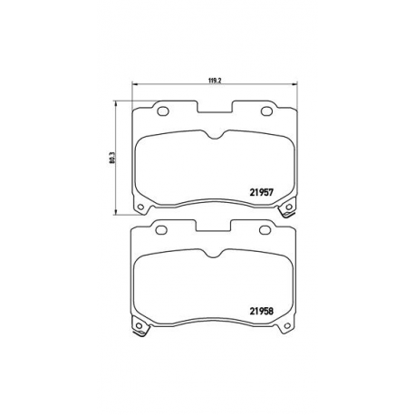 Σετ Τακάκια BREMBO P83090